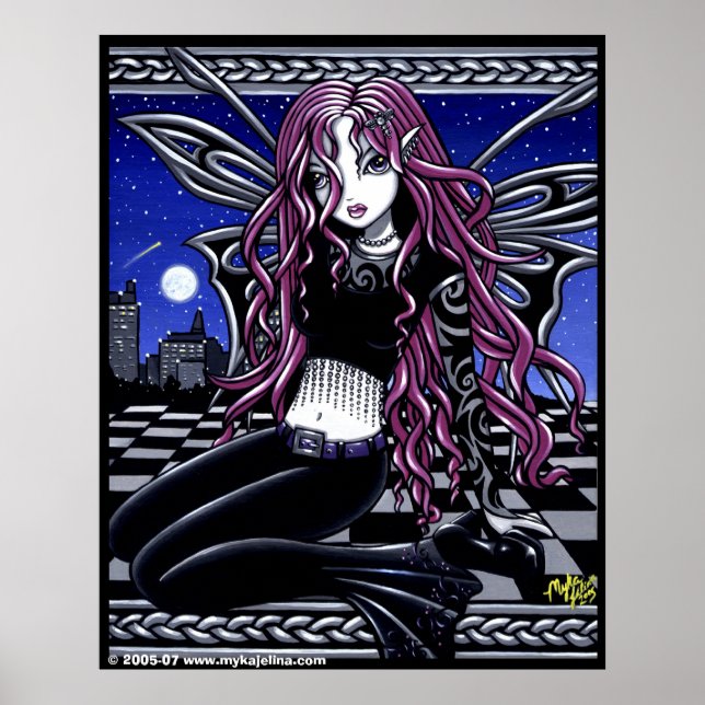 Stacy Pink Feary City Scape Poster (Vorne)