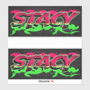 Stacy Prénom Nom Graffiti Autocollant Autocollant
