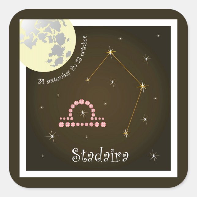 Stadaira 24 settember fin 23 october Aufkleber (Vorderseite)
