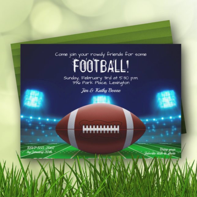 Stadion Lights Super Fan Football Party Einladung (Von Creator hochgeladen)