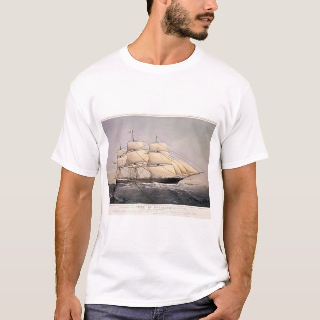 Stadt Adelaide Clipper Schiff 1800 T-Shirt (Vorderseite)