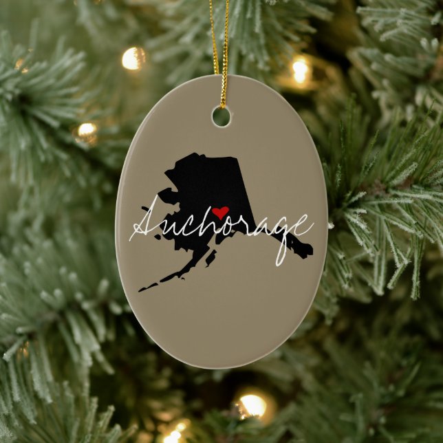 Stadt Alaska Keramikornament (Baum)