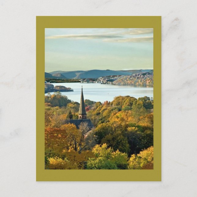 Stadt am Fluss Postkarte (Vorderseite)