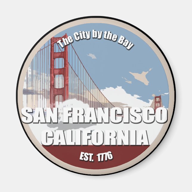 Stadt an der Bucht, San Francisco Kalifornien Magnet (Vorne)