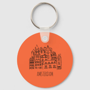 Stadt-Andenken-Orange Amsterdams niederländische Schlüsselanhänger