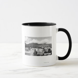 Stadt-Ansicht Honolulus, Hawaii Aloha vom Turm Tasse