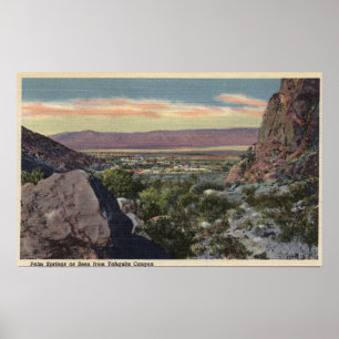 Stadt-Ansicht von Tahquitz Schlucht Poster