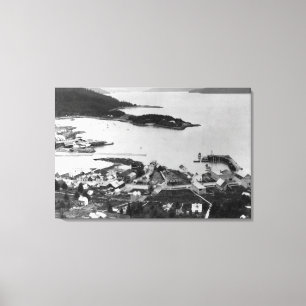 Stadt-Ansicht von Wrangell, Alaska-Fotografie Leinwanddruck