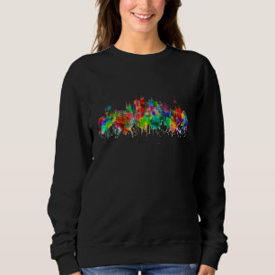 Stadt Aquarell-Silhouette Heimatsouvenir Köln Sweatshirt