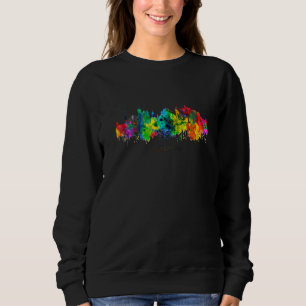Stadt Aquarell-Skyline Heimatstaat Souvenir Belgra Sweatshirt