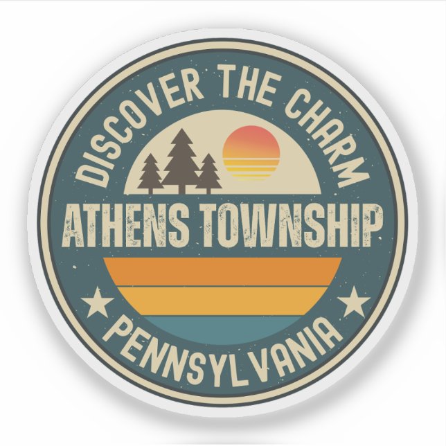 Stadt Athen, Pennsylvania Aufkleber (Vorderseite)