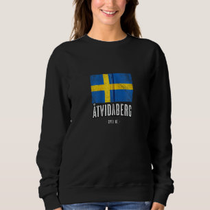 Stadt Åtvidaberg Schweden Se Schwedische Flagge Me Sweatshirt