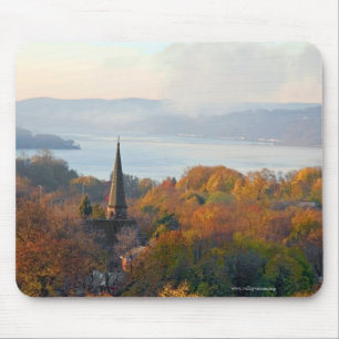 Stadt auf dem Hudson River Mouse Pad Mousepad