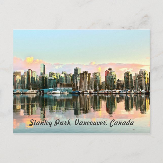Stadt auf der Wasserpostkarte Postkarte (Vorderseite)