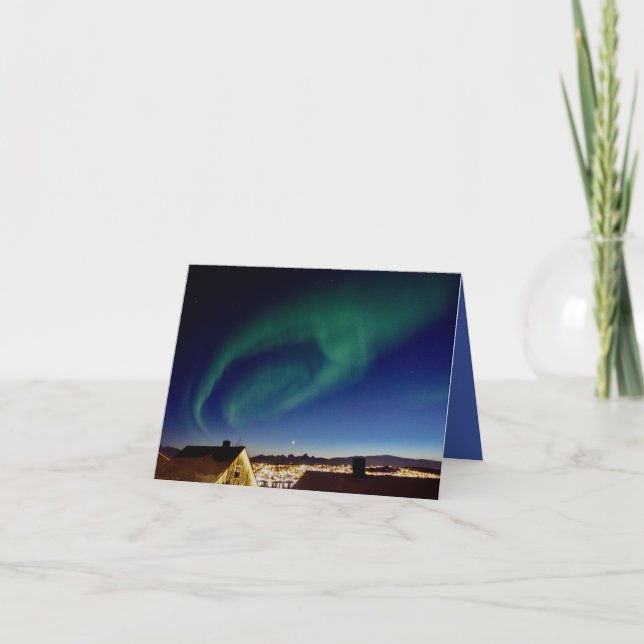 Stadt Aurora Feiertagskarte (Vorderseite)