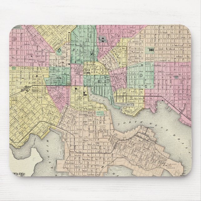 Stadt Baltimore Maryland Mousepad (Vorne)
