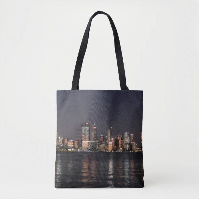 Stadt bei Nacht Tasche (Vorderseite)