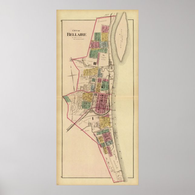 Stadt Bellaire, Ohio Poster (Vorne)
