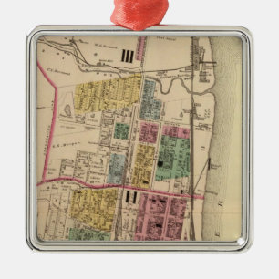 Stadt Bellaire, Ohio Silbernes Ornament