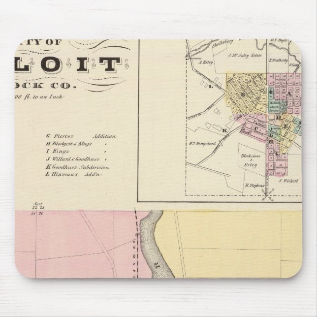 Stadt Beloit, Rock Co und Shullsburg Mousepad (Vorne)