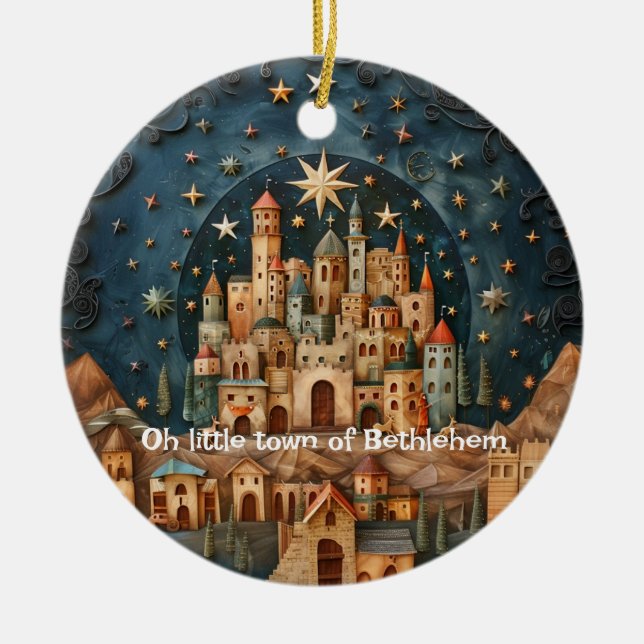 Stadt Bethlehem Personalisierte Ornament (Vorne)