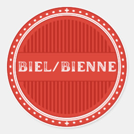 Stadt Biel/Bienne Pride-Emblem – Schweizer Identit Runder Aufkleber