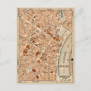 Stadt Bordeaux Frankreich Vintage-Postkarte Postkarte