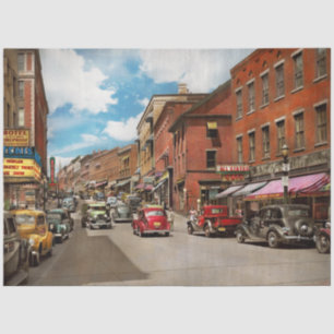 Stadt - Brattleboro VT - kein Parkplatz auf der Ma Seidenpapier