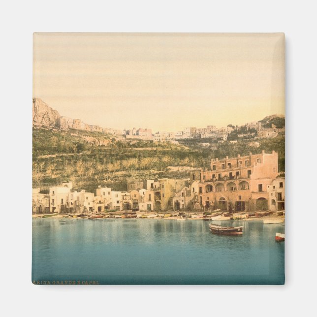 Stadt Capri, Insel Capri, Kampanien, Italien Magnet (Vorne)