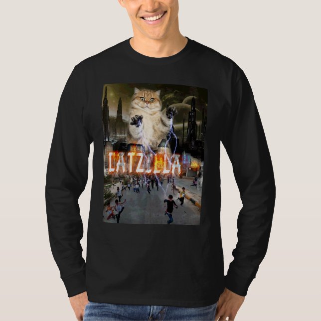 Stadt Catzilla Kitty T-Shirt (Vorderseite)