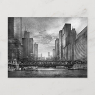 Stadt - Chicago, IL - Blick in die Zukunft SW Postkarte