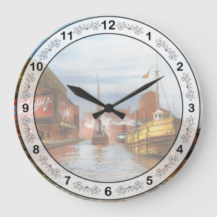 Stadt - Chicago IL - Getränk Schlitz Große Wanduhr