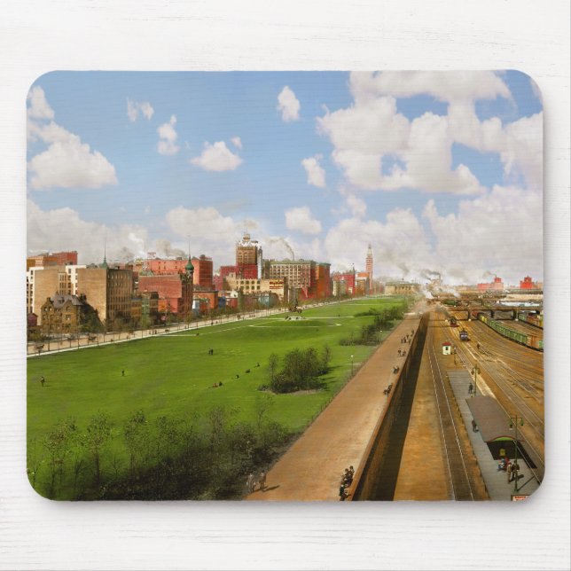 Stadt - Chicago IL - Grant Park 1901 Mousepad (Vorne)