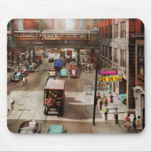 Stadt - Chicago IL - Verkehrsmittel 1941 Mousepad
