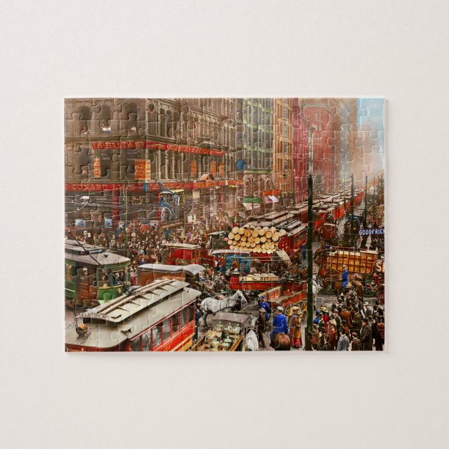 Stadt - Chicago - Verkehrsstaus auf der Dearborn S (Horizontal)