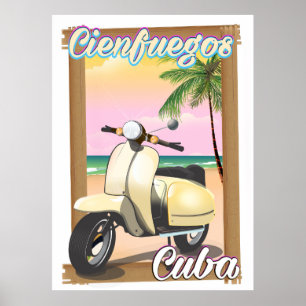 Stadt Cienfuegos kubanisches Reiseplakat Poster