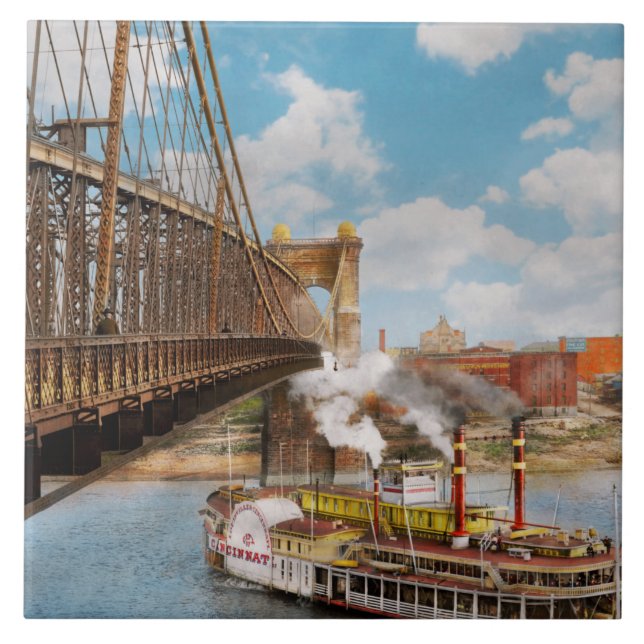 Stadt Cincinnati, OH Stadt Cincinnati 1906 Fliese (Vorderseite)
