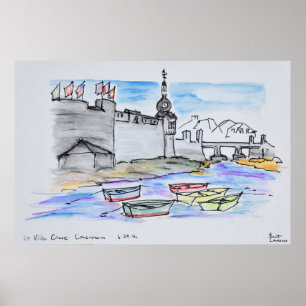 Stadt Concarneau Finistère, Bretagne Poster