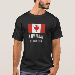 Stadt Courtenay - Kanada Kanadische Flagge Souven T-Shirt
