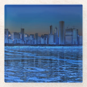 Stadt der breiter Schultern und des Michigansees Glasuntersetzer