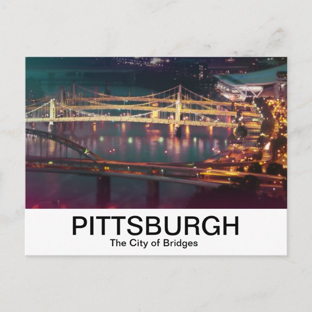 Stadt der Brücken, Allegheny River Postkarte (Vorderseite)