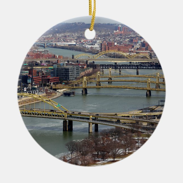 Stadt der Brücken Keramik Ornament (Vorne)