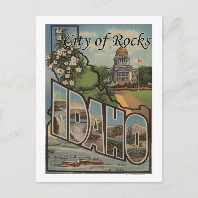 Stadt der Felsen, Idaho - Große Briefmarkenszenen Postkarte (Vorderseite)