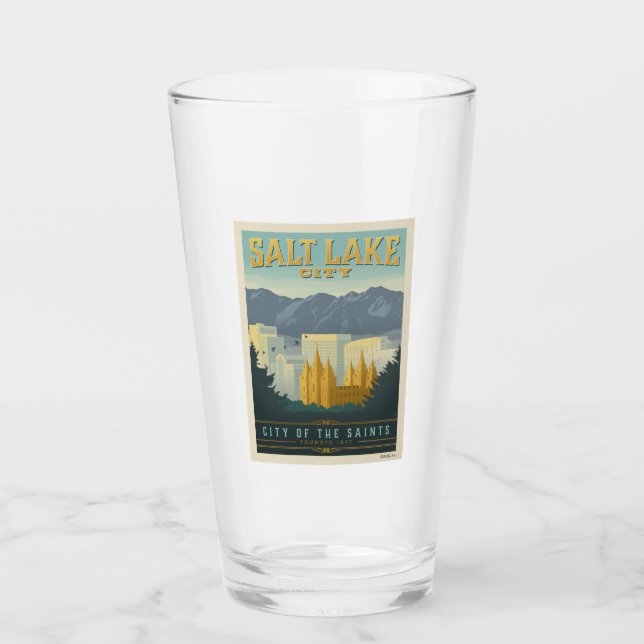 Stadt der Heiligen | Salt Lake City, Utah Glas (Vorderseite)