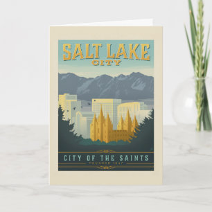 Stadt der Heiligen   Salt Lake City, Utah Karte
