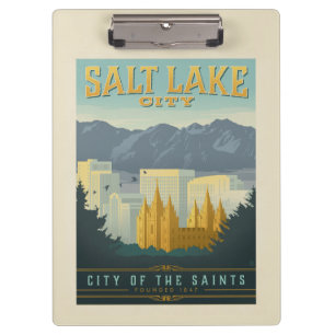 Stadt der Heiligen   Salt Lake City, Utah Klemmbrett