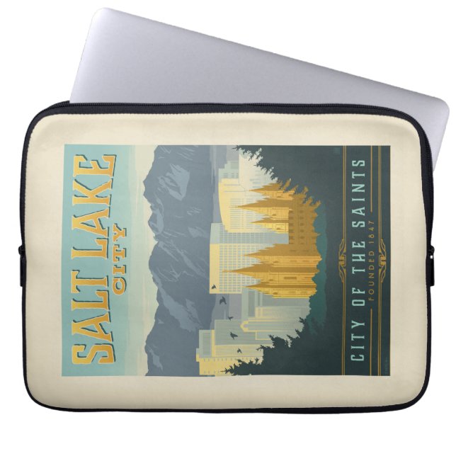 Stadt der Heiligen | Salt Lake City, Utah Laptopschutzhülle (Vorderseite)