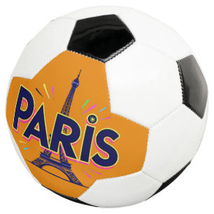 Stadt der Lichter: Bold Paris Typografy Art Fußball