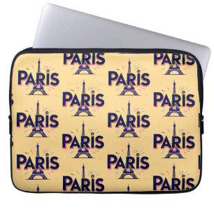 Stadt der Lichter: Bold Paris Typografy Art Laptopschutzhülle