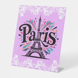 Stadt der Lichter: Bold Paris Typografy Art Sockelschild
